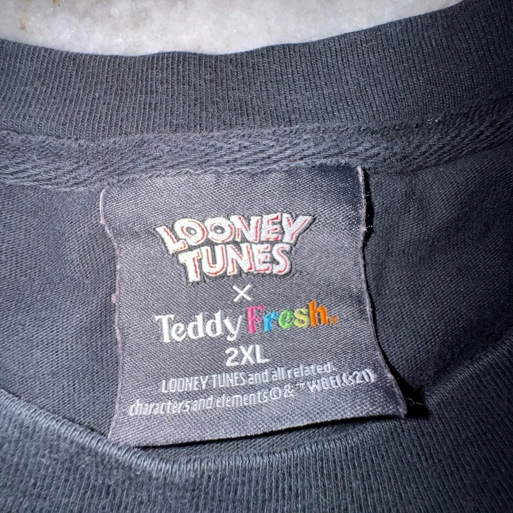 Teddy Fresh x‎ Looney Tunes 2XL Black Long Sleeve Graphic Shirt Crewneck